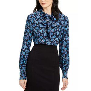 Nanette Lepore Floral-Print Silk Blouse